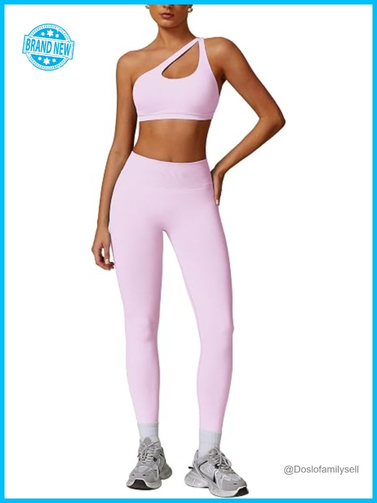 Seamless High Waist Scrunch Butt Lifting Leggings With Cutout One Shoulder